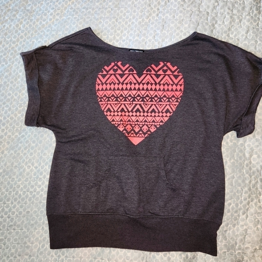 Miss Chevious Short Sleeve Off the Shoulder Shirt with Pocket XL